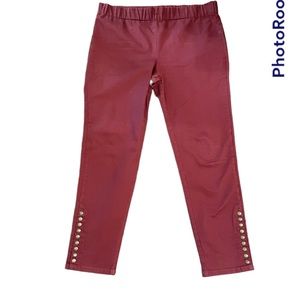 Soft Surroundings Metro Jeggings Burgundy Denim Pull On size large tall
